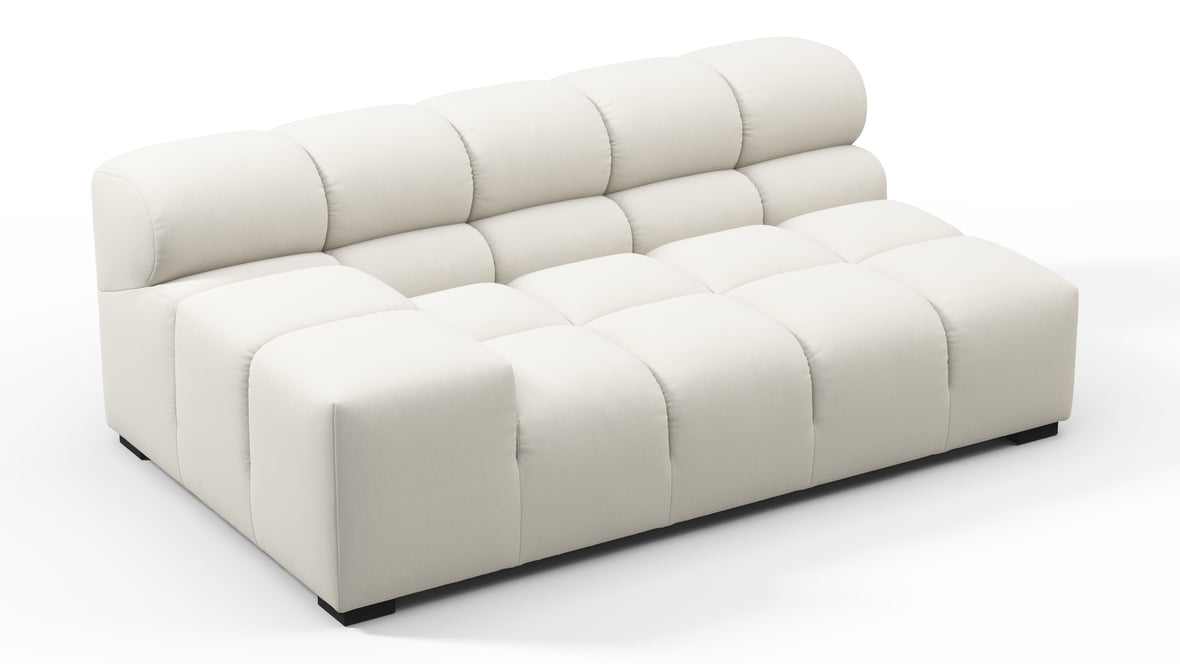 Tufted - Tufted Module, Extra Large Left Arm, Oatmeal Brushed Weave