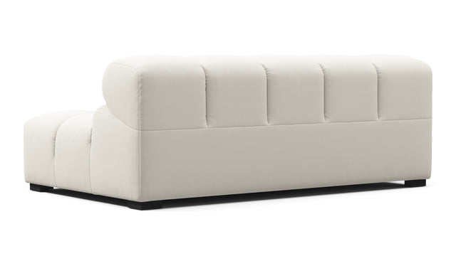 Tufted - Tufted Module, Extra Large Left Arm, Oatmeal Brushed Weave