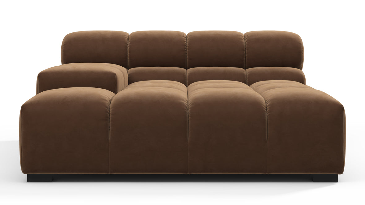 Tufted - Tufted Module, Deep Large Left Arm, Mocha Velvet