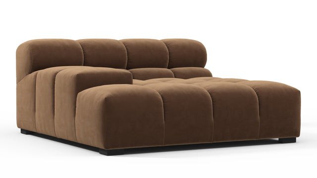 Tufted - Tufted Module, Deep Large Left Arm, Mocha Velvet