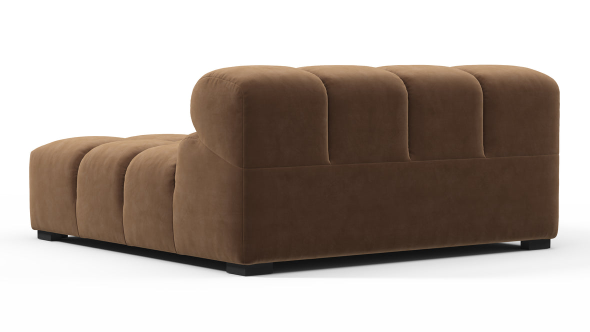 Tufted - Tufted Module, Deep Large Left Arm, Mocha Velvet