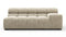 Tufted - Tufted Module, Extra Large Right Arm, Beige Gray Chenille