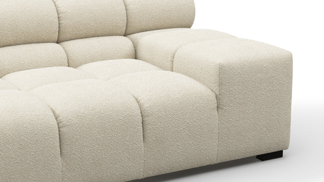 Tufted - Tufted Module, Extra Large Right Arm, Eggshell Boucle