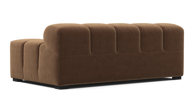 Tufted - Tufted Module, Extra Large Right Arm, Mocha Velvet