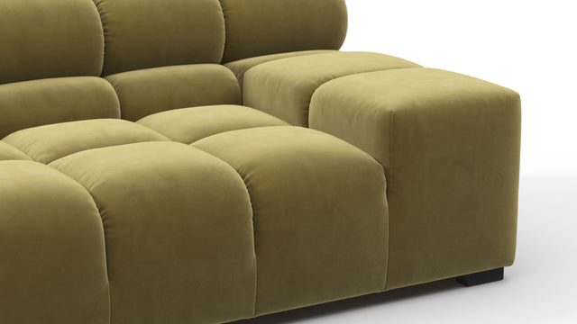 Tufted - Tufted Module, Extra Large Right Arm, Olive Gold Velvet