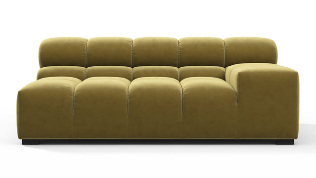 Tufted - Tufted Module, Extra Large Right Arm, Olive Gold Velvet