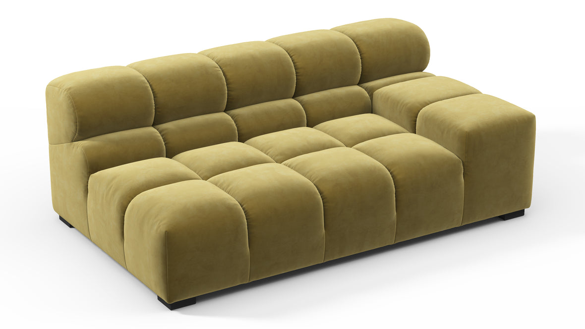 Tufted - Tufted Module, Extra Large Right Arm, Olive Gold Velvet