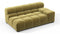 Tufted - Tufted Module, Extra Large Right Arm, Olive Gold Velvet