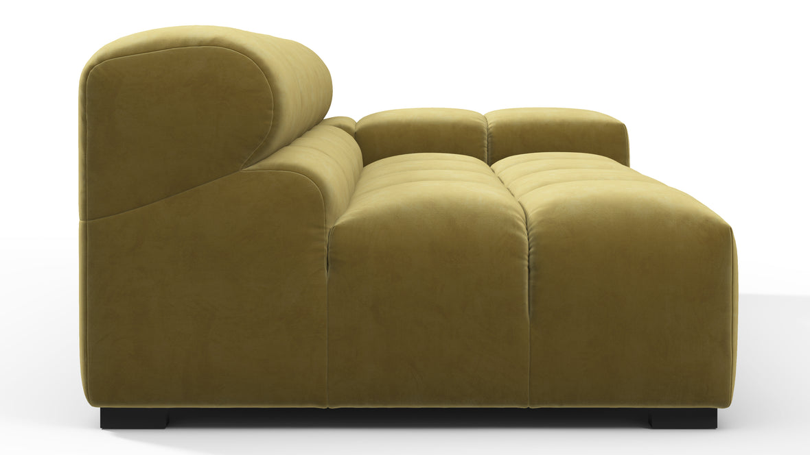 Tufted - Tufted Module, Extra Large Right Arm, Olive Gold Velvet