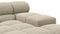 Tufted - Tufted Module, Deep Large Right Arm, Beige Gray Chenille