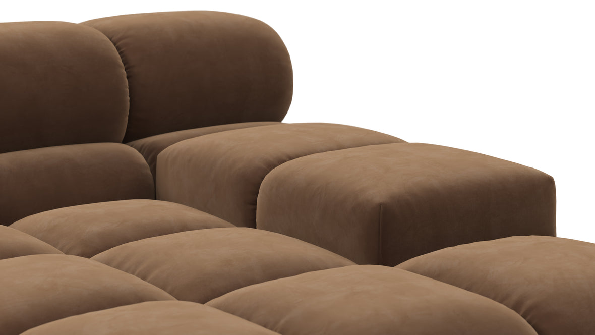 Tufted - Tufted Module, Deep Large Right Arm, Mocha Velvet