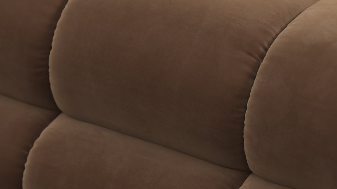 Tufted - Tufted Module, Deep Large Right Arm, Mocha Velvet