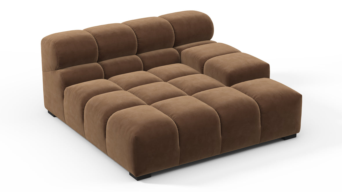 Tufted - Tufted Module, Deep Large Right Arm, Mocha Velvet