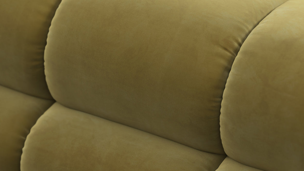 Tufted - Tufted Module, Deep Large Right Arm, Olive Gold Velvet