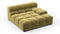 Tufted - Tufted Module, Deep Large Right Arm, Olive Gold Velvet