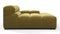 Tufted - Tufted Module, Deep Large Right Arm, Olive Gold Velvet