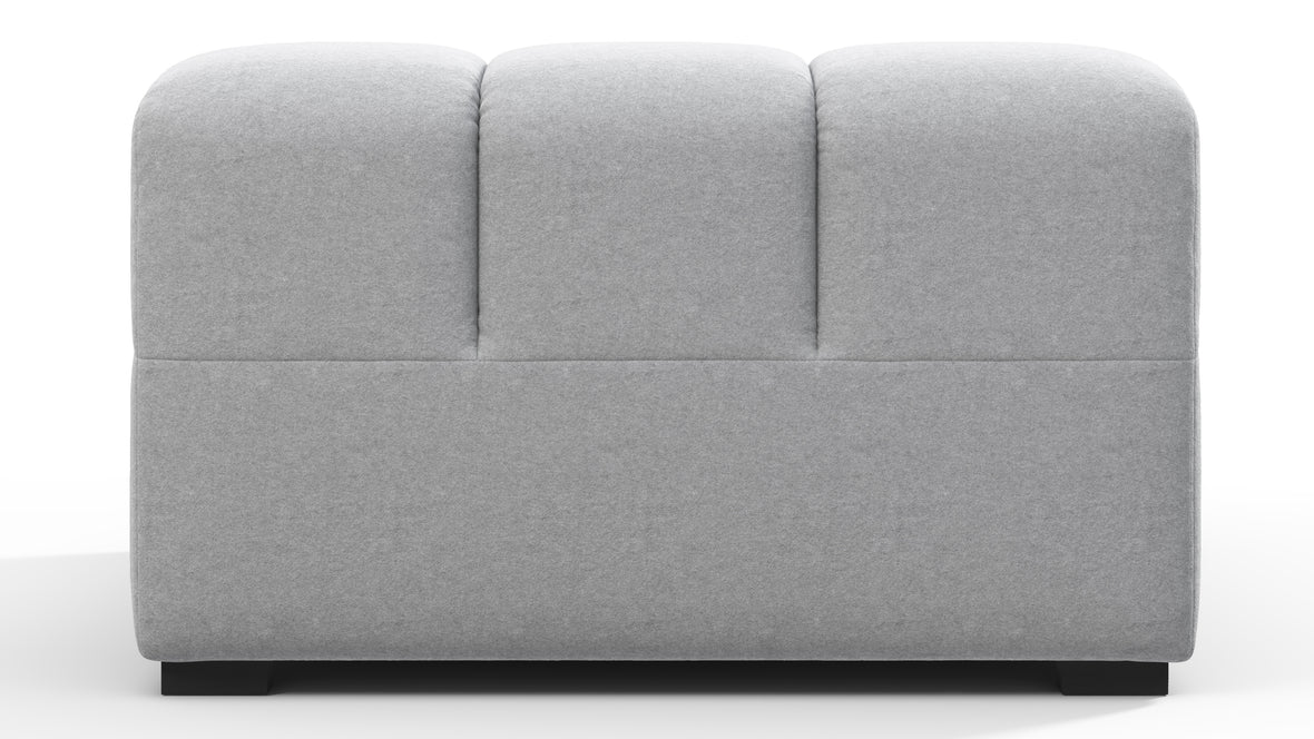 Tufted - Tufted Module, Deep Left Arm, Light Gray Wool