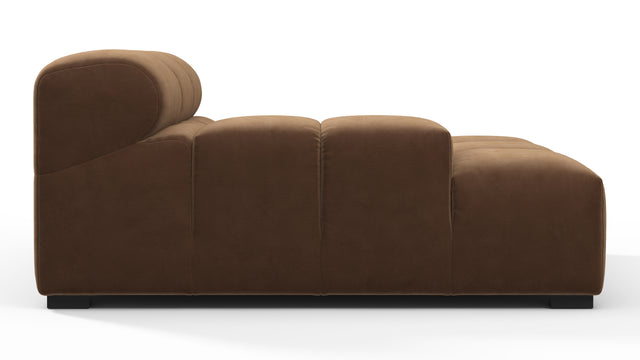 Tufted - Tufted Module, Deep Left Arm, Mocha Velvet