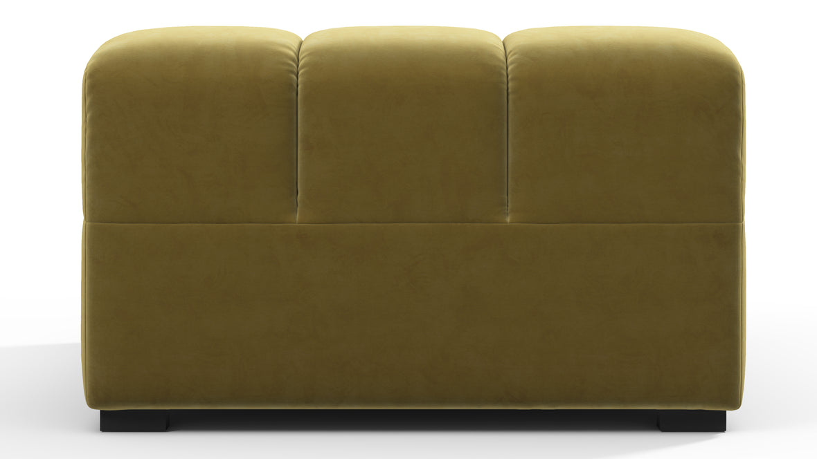 Tufted - Tufted Module, Deep Left Arm, Olive Gold Velvet