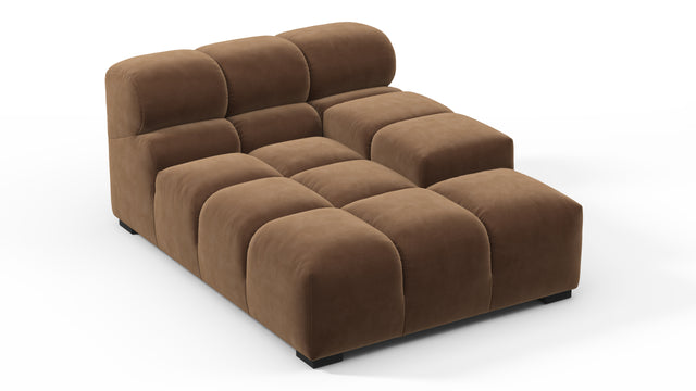 Tufted - Tufted Module, Deep Right Arm, Mocha Velvet