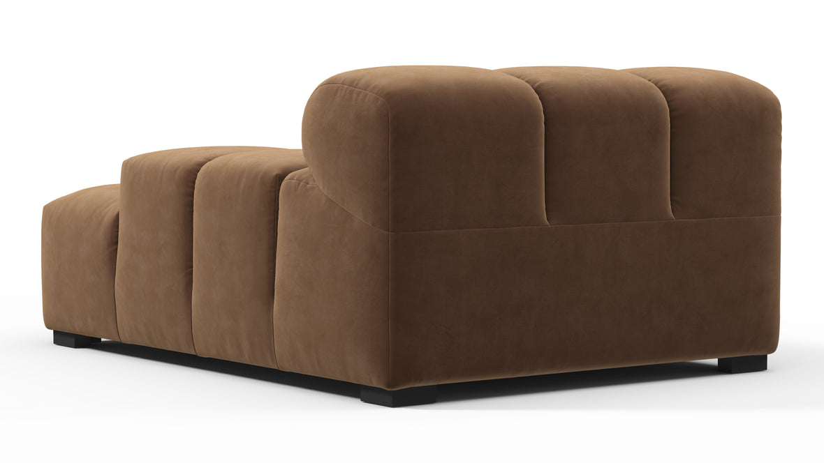 Tufted - Tufted Module, Deep Right Arm, Mocha Velvet