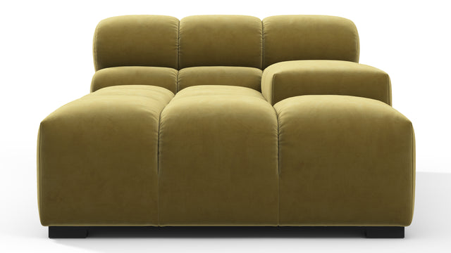 Tufted - Tufted Module, Deep Right Arm, Olive Gold Velvet