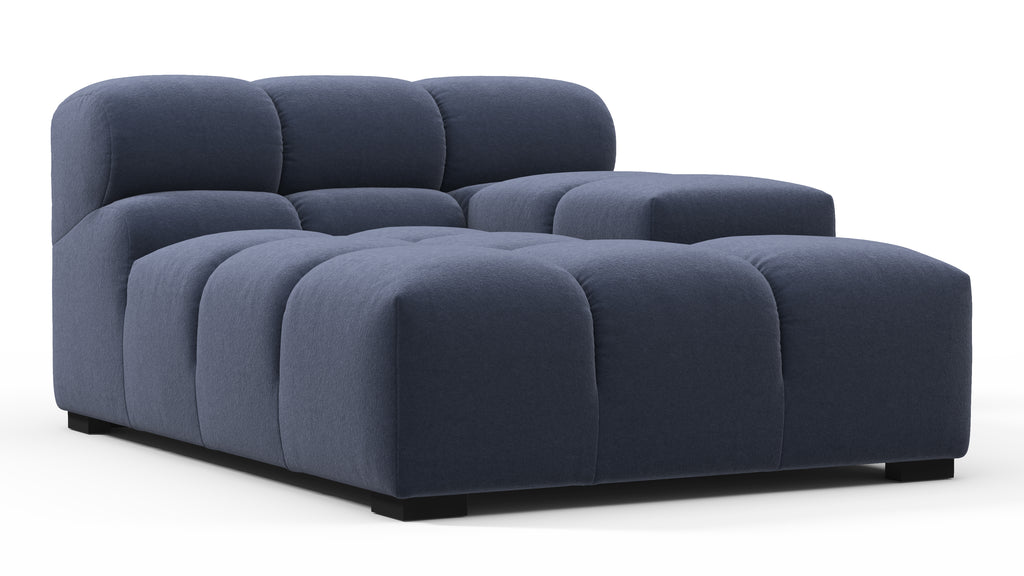 Tufted Module, Deep Right Arm, Royal Blue Wool | Interior Icons