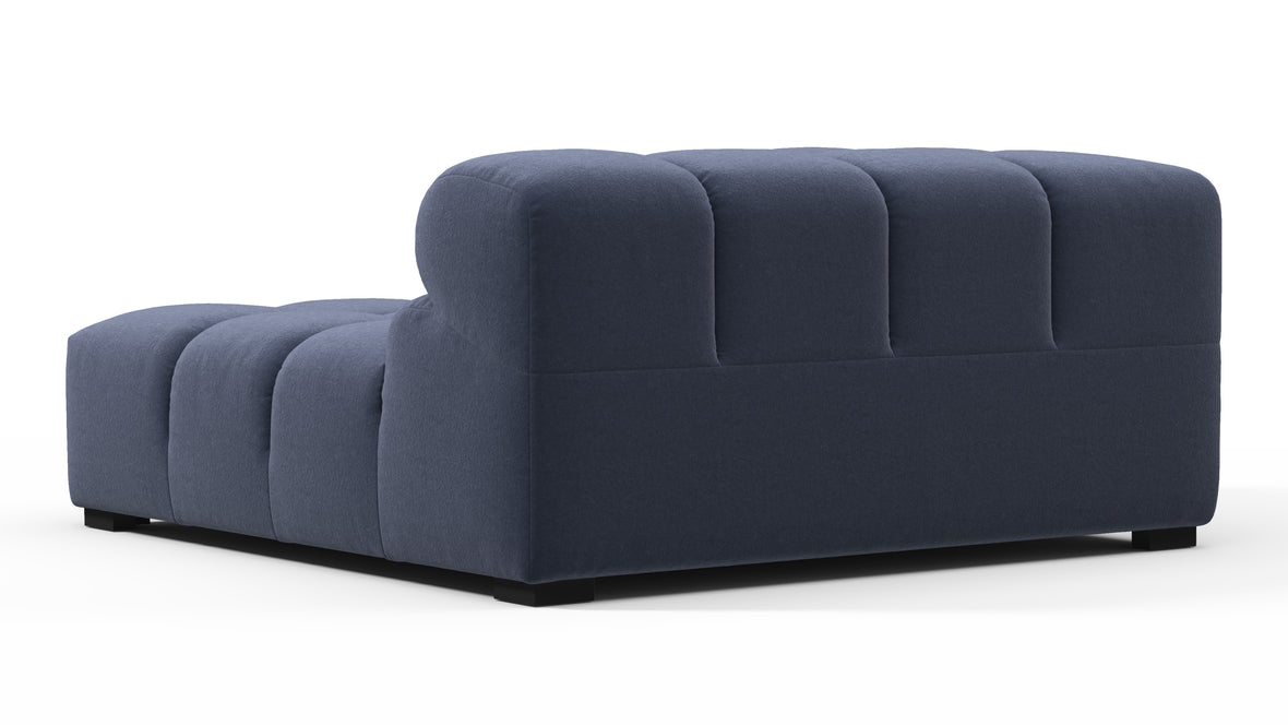 Tufted - Tufted Module, Deep Left Corner Half, Royal Blue Wool