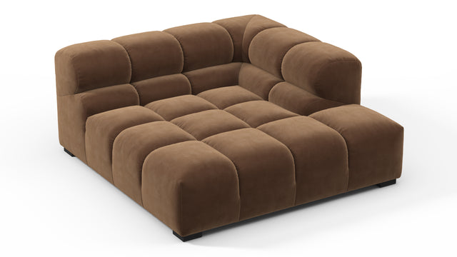 Tufted - Tufted Module, Deep Right Corner Half, Mocha Velvet