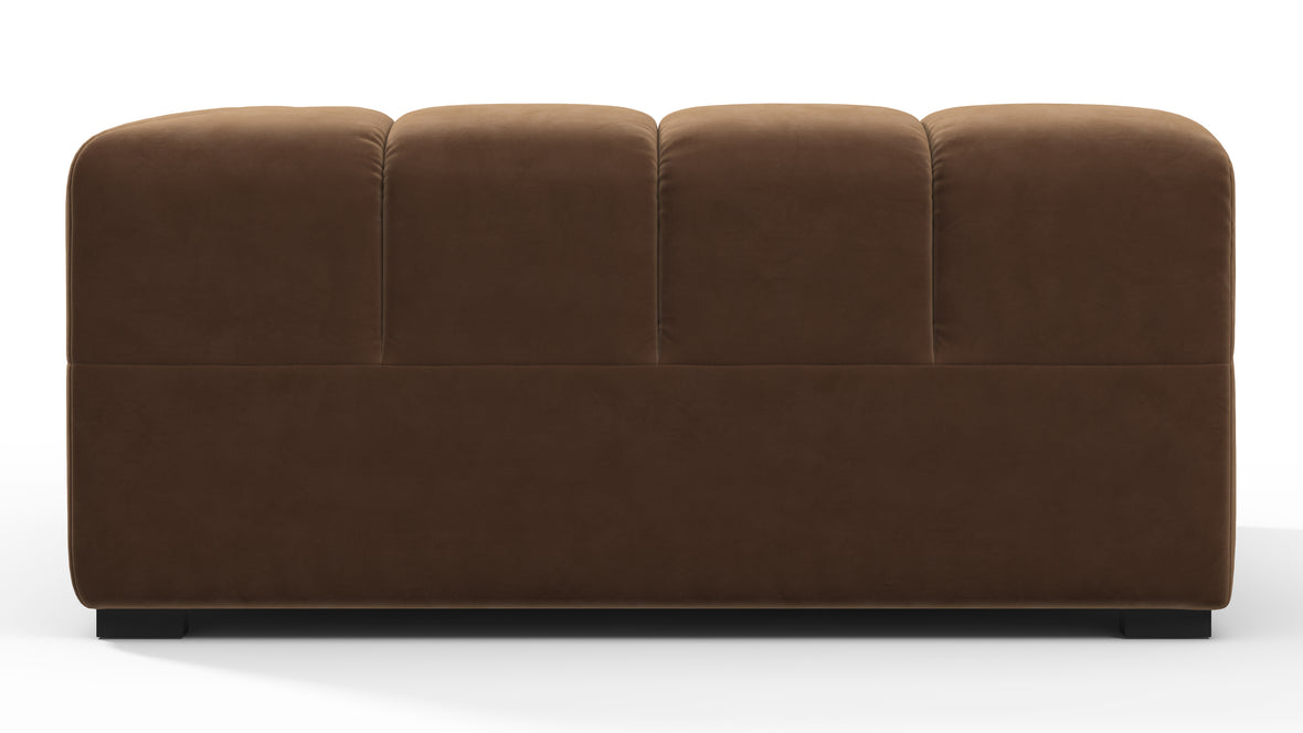 Tufted - Tufted Module, Deep Right Corner Half, Mocha Velvet