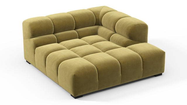 Tufted - Tufted Module, Deep Right Corner Half, Olive Gold Velvet