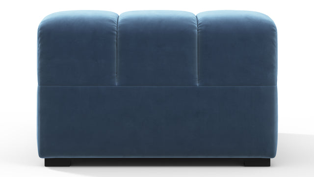 Tufted - Tufted Module, Armless Chaise, Aegean Blue Velvet