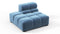 Tufted - Tufted Module, Left End (Armless), Aegean Blue Velvet