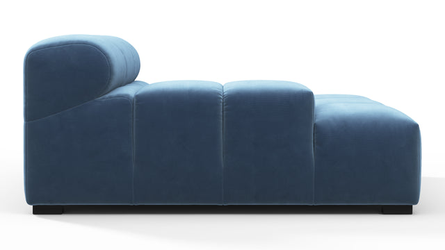 Tufted - Tufted Module, Deep Left Arm, Aegean Blue Velvet