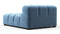 Tufted - Tufted Module, Deep Left Arm, Aegean Blue Velvet