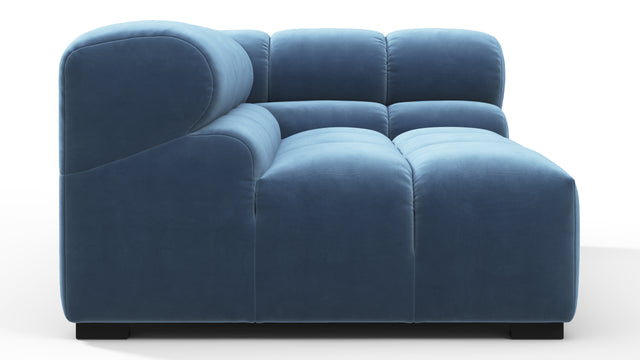 Tufted - Tufted Module, Large Right Corner, Aegean Blue Velvet