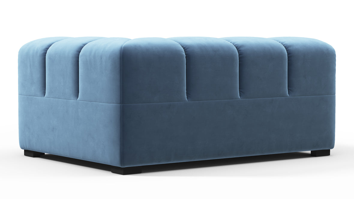 Tufted - Tufted Module, Large Right Corner, Aegean Blue Velvet