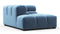 Tufted - Tufted Module, Left Corner Half, Aegean Blue Velvet