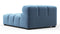 Tufted - Tufted Module, Left Corner Half, Aegean Blue Velvet