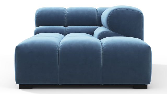 Tufted - Tufted Module, Right Corner Half, Aegean Blue Velvet