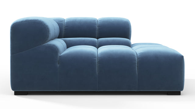 Tufted - Tufted Module, Right Corner Half, Aegean Blue Velvet