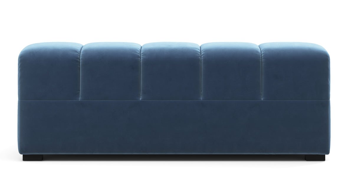 Tufted - Tufted Module, Extra Large Left Arm, Aegean Blue Velvet