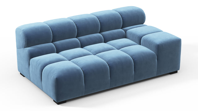 Tufted - Tufted Module, Extra Large Right Arm, Aegean Blue Velvet