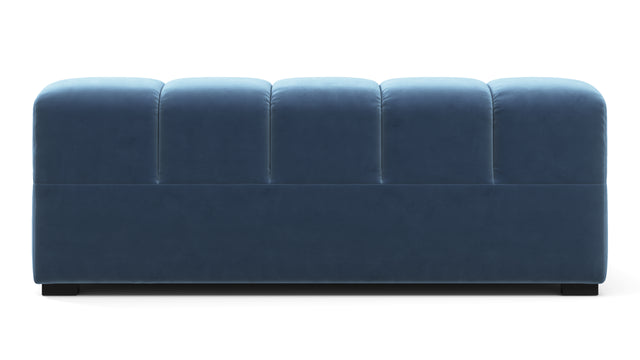 Tufted - Tufted Module, Extra Large Right Arm, Aegean Blue Velvet