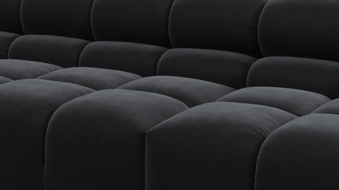 Tufted - Tufted Sectional, Extra Large Right Corner, Black Velvet