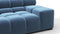 Tufted - Tufted Sectional, Extra Large Right Corner, Aegean Blue Velvet