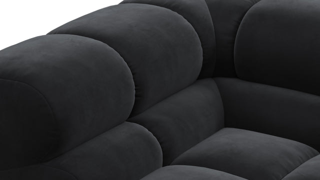 Tufted - Tufted Sectional, Large, Right Chaise, Black Velvet