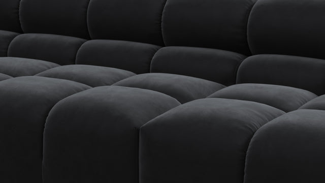 Tufted - Tufted Sectional, Large, Right Chaise, Black Velvet