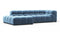 Tufted - Tufted Sectional, Small L, Left, Aegean Blue Velvet