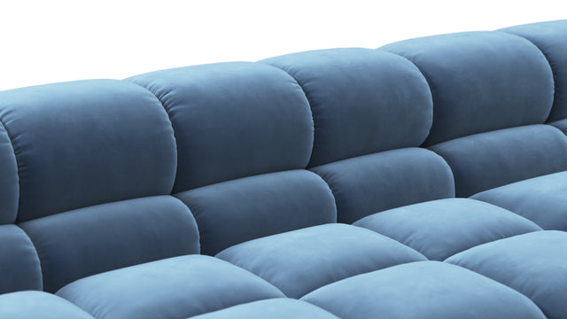 Tufted - Tufted Sectional, U Shape, Aegean Blue Velvet